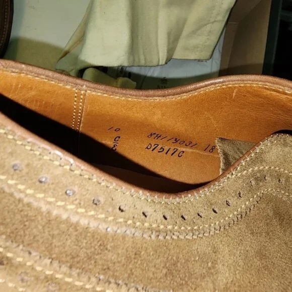 COPY - Alden Snuff Suede Long Wing Blucher (10 E) - Picture 2 of 7